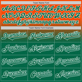 Custom Orange Kelly Green-White Authentic Fade Fashion Baseball Jersey