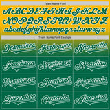 Custom Gold Kelly Green-White Authentic Fade Fashion Baseball Jersey