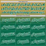Custom Old Gold Kelly Green-White Authentic Fade Fashion Baseball Jersey