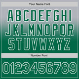 Custom Gray Kelly Green-White Authentic Fade Fashion Baseball Jersey