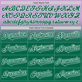 Custom Light Purple Kelly Green-White Authentic Fade Fashion Baseball Jersey