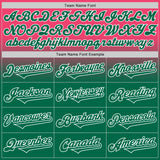 Custom Neon Pink Kelly Green-White Authentic Fade Fashion Baseball Jersey