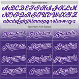 Custom White Purple Authentic Fade Fashion Baseball Jersey