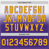 Custom White Gold-Purple Authentic Fade Fashion Baseball Jersey