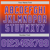 Custom Orange Purple-White Authentic Fade Fashion Baseball Jersey