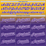 Custom Gold Purple-White Authentic Fade Fashion Baseball Jersey