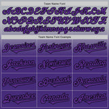 Custom Gray Purple-Black Authentic Fade Fashion Baseball Jersey