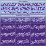 Custom Light Blue Purple-White Authentic Fade Fashion Baseball Jersey