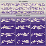 Custom Cream Purple Authentic Fade Fashion Baseball Jersey