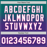 Custom Teal White Purple-Pink Authentic Fade Fashion Baseball Jersey
