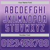 Custom Light Purple Purple-White Authentic Fade Fashion Baseball Jersey