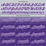 Custom Silver Purple-White Authentic Fade Fashion Baseball Jersey