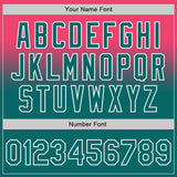 Custom Neon Pink Teal-White Authentic Fade Fashion Baseball Jersey