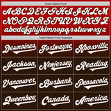 Custom Red White-Brown Authentic Fade Fashion Baseball Jersey