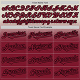 Custom Cream Crimson-Black Authentic Fade Fashion Baseball Jersey