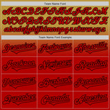 Custom Old Gold Red-Black Authentic Fade Fashion Baseball Jersey