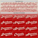 Custom Cream Red Authentic Fade Fashion Baseball Jersey