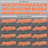 Custom Gray Orange Steel Gray-White Authentic Fade Fashion Baseball Jersey