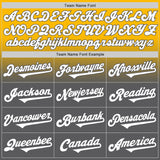 Custom Gold White-Steel Gray Authentic Fade Fashion Baseball Jersey