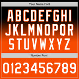 Custom Black White-Orange Authentic Fade Fashion Baseball Jersey