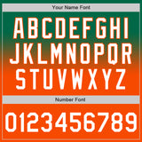 Custom Kelly Green White-Orange Authentic Fade Fashion Baseball Jersey