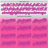Custom White Pink-Purple Authentic Fade Fashion Baseball Jersey