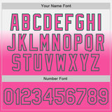 Custom White Pink-Kelly Green Authentic Fade Fashion Baseball Jersey