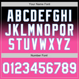 Custom Black White Pink-Light Blue Authentic Fade Fashion Baseball Jersey