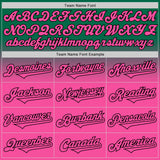 Custom Kelly Green Pink-Black Authentic Fade Fashion Baseball Jersey