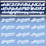 Custom Navy White-Light Blue Authentic Fade Fashion Baseball Jersey
