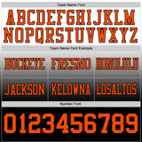Custom White Orange-Black Mesh Authentic Fade Fashion Football Jersey