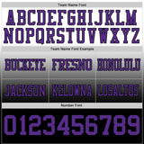Custom White Purple-Black Mesh Authentic Fade Fashion Football Jersey