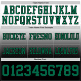 Custom White Kelly Green-Black Mesh Authentic Fade Fashion Football Jersey