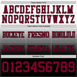 Custom White Maroon-Black Mesh Authentic Fade Fashion Football Jersey