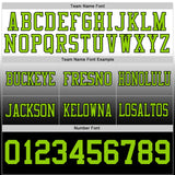 Custom White Neon Green-Black Mesh Authentic Fade Fashion Football Jersey