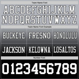 Custom Gray White-Black Mesh Authentic Fade Fashion Football Jersey