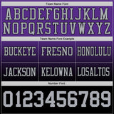 Custom Purple Gray-Black Mesh Authentic Fade Fashion Football Jersey