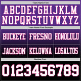 Custom Purple White Black-Pink Mesh Authentic Fade Fashion Football Jersey