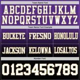 Custom Purple White Black-Old Gold Mesh Authentic Fade Fashion Football Jersey