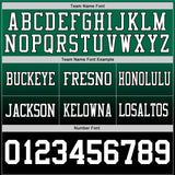 Custom Kelly Green White-Black Mesh Authentic Fade Fashion Football Jersey