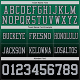Custom Kelly Green Gray-Black Mesh Authentic Fade Fashion Football Jersey
