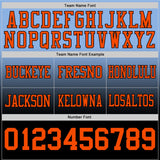 Custom Light Blue Orange-Black Mesh Authentic Fade Fashion Football Jersey
