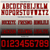 Custom Cream Red-Black Mesh Authentic Fade Fashion Football Jersey