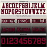Custom Cream Maroon-Black Mesh Authentic Fade Fashion Football Jersey