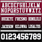 Custom Maroon White Black-Gray Mesh Authentic Fade Fashion Football Jersey