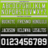 Custom Neon Green White-Black Mesh Authentic Fade Fashion Football Jersey