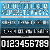 Custom Sky Blue White-Black Mesh Authentic Fade Fashion Football Jersey