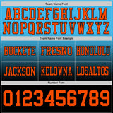 Custom Sky Blue Orange-Black Mesh Authentic Fade Fashion Football Jersey