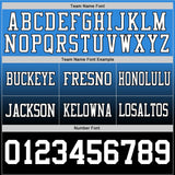 Custom Powder Blue White-Black Mesh Authentic Fade Fashion Football Jersey