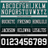 Custom Midnight Green White-Black Mesh Authentic Fade Fashion Football Jersey